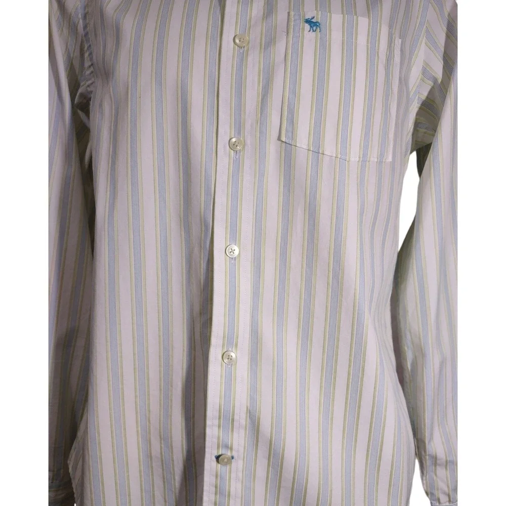 Abercrombie & Fitch Dress Shirt Mens XLarge Muscle Striped Button Up Long Sleeve